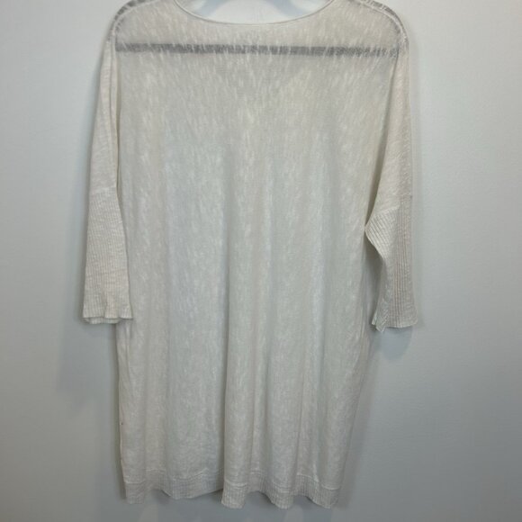 Eileen Fisher Linen Blend V-neck Dolman Sleeves Oversize Boxy Top Small - Picture 9 of 9